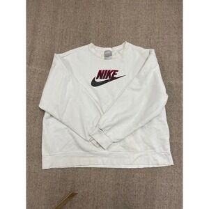 vintage nike sweatshirt mens XL white 2000s Y2K Logo